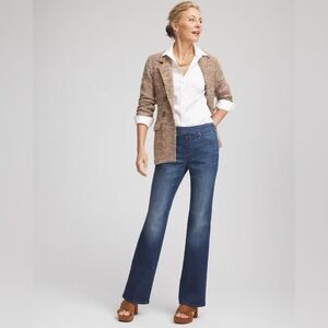 Chicos Pull On Slim Bootcut Jeans